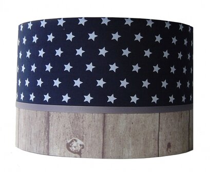 Kinderlamp stars blue &amp; wood