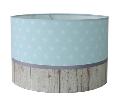 Kinderlamp stars mint &amp; wood