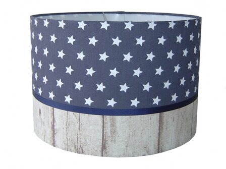 Kinderlamp stars antraciet  &amp; wood