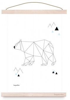 Poster geometric polar bear