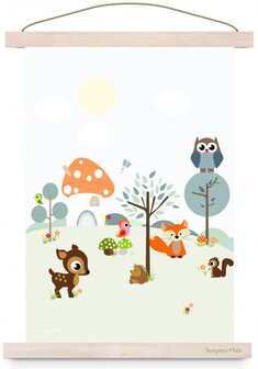 poster forest friends blue