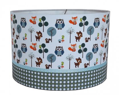 Kinderlamp forest friends blue 