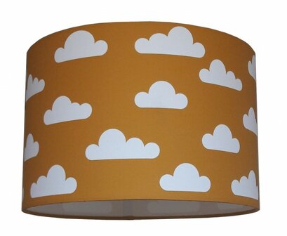 Kinderlamp wolk okergeel