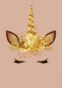 poster unicorn gold