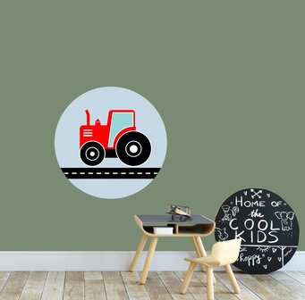 behangcirkel tractor rood