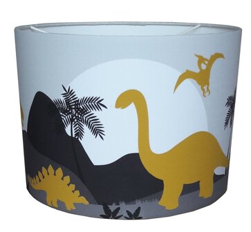 Kinderlamp  dino grijs / oker