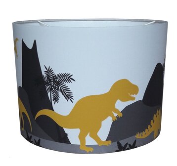 Kinderlamp  dino grijs / oker