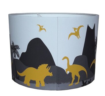 Kinderlamp  dino grijs / oker