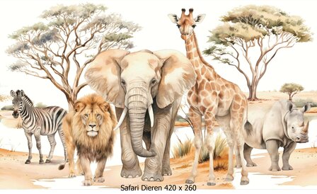 Safari Dieren Behang