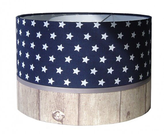 Kinderlamp stars blue & wood