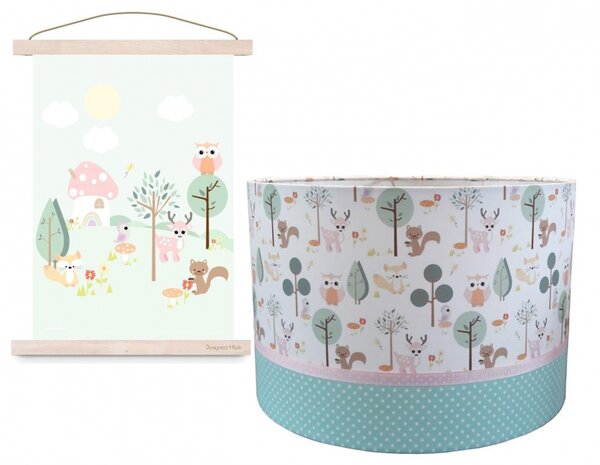 Kinderlamp little  forest friends  pastel 