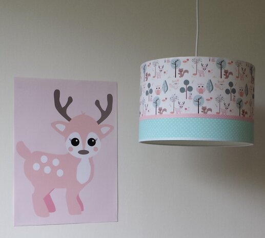 Kinderlamp little  forest friends  pastel 