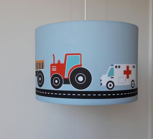 Kinderlamp voertuigen blauw D4K