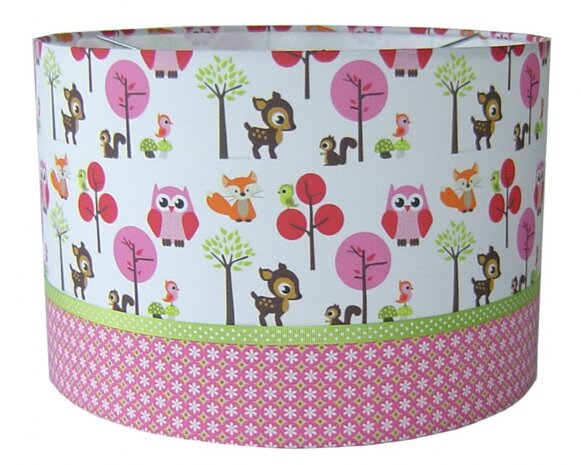 Kinderlamp forest friends pink