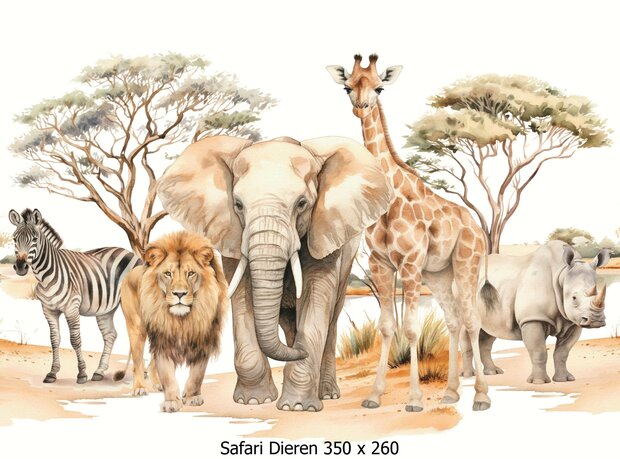 Safari Dieren Behang